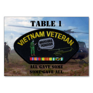 Numéro De Table vétérans militaires du Vietnam