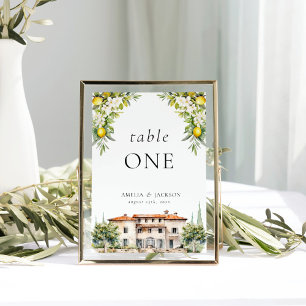 Numéro De Table Villas italiennes Lemons & Olives