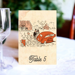 Numéro De Table Vintage Retro Old Rustic Comic Book les années 50