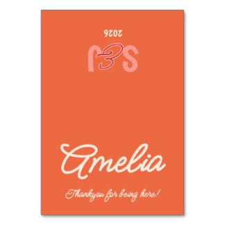 Numéro De Table Vintage Sunset Retro Wedding Table Card