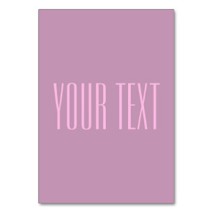 Numéro De Table Violet pastel et rose clair   Texte éditable moder