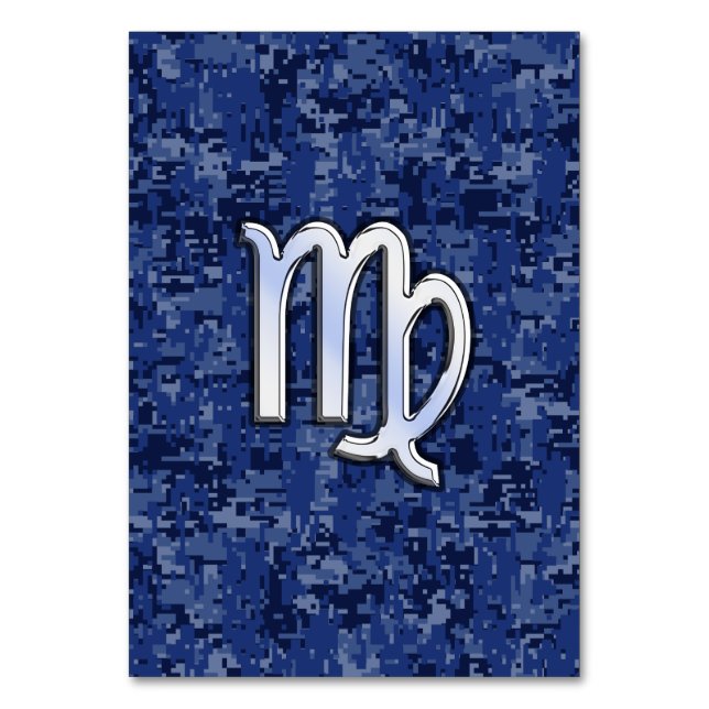Numéro De Table Virgo Zodiac Connexion Navy Camo numérique bleu (Par défaut)