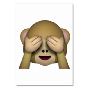 Numéro De Table Voir No Evil Monkey - Emoji