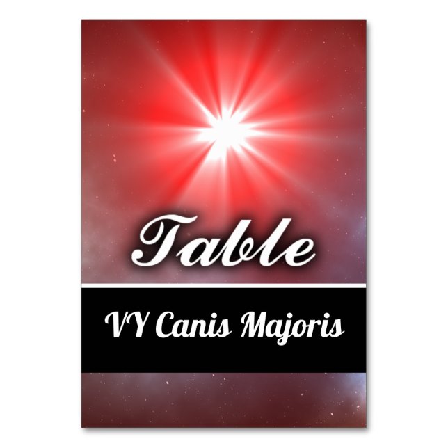 Numéro De Table VY Canis Majoris (Par défaut)