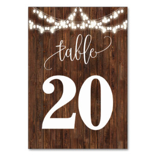 Numéro De Table Western Mason Jar Mariage campagnard Numéro de tab