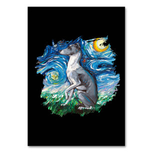 Numéro De Table Whippet Italian Greyhound Starry