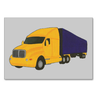 Numéro De Table Yellow Blue Truck Reading Flashcards for Adults