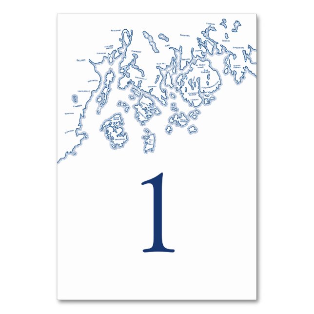Numéro de tableau avec carte de la baie Penobscot (Dos)
