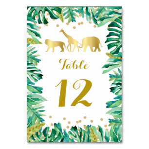 Numéro de tableau carte jungle animaux botaniques