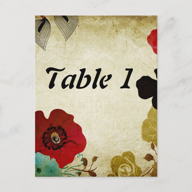 Numéro de tableau Carte postale (Devant)