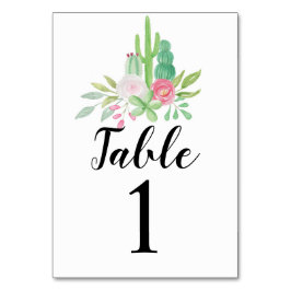 Numéro de tableau Mariage Cactus Cartes de récepti