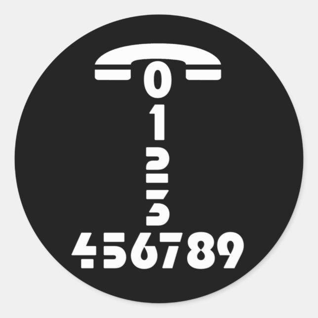 numéro de téléphone - autocollant (Devant)