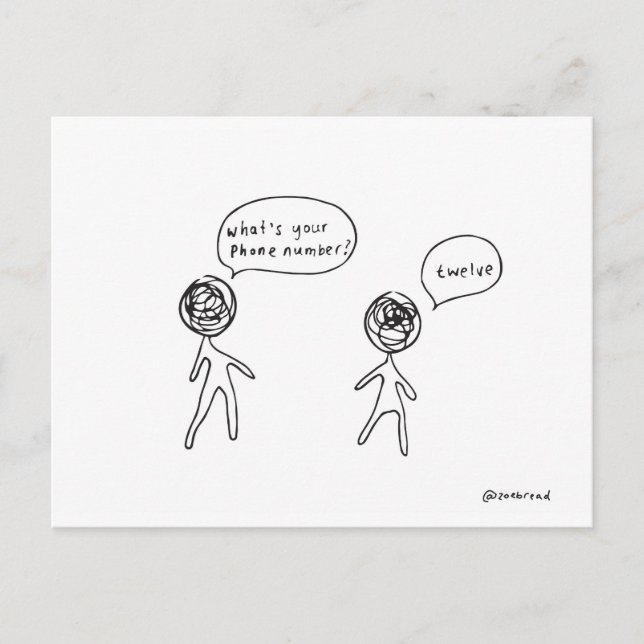 numéro de téléphone carte postale (Devant)