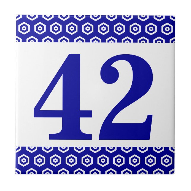 Numéro de vignette. Carreau de bordure hexagonale (Devant)