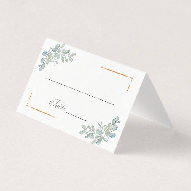 Numéro et nom de la table d'aquarelle Cartes de pl (Front)