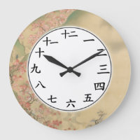 Numéro Kanji japonais Horloge Maple Trees Art
