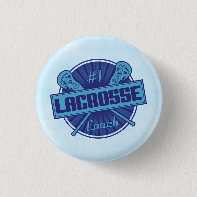 Numéro Lacrosse Entraîneur Badge Pin (Devant)