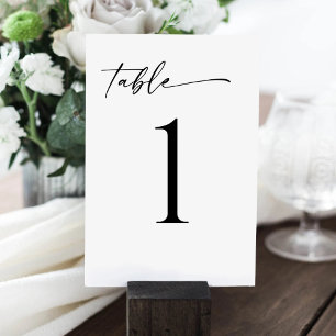 Numéro minimaliste de table moderne