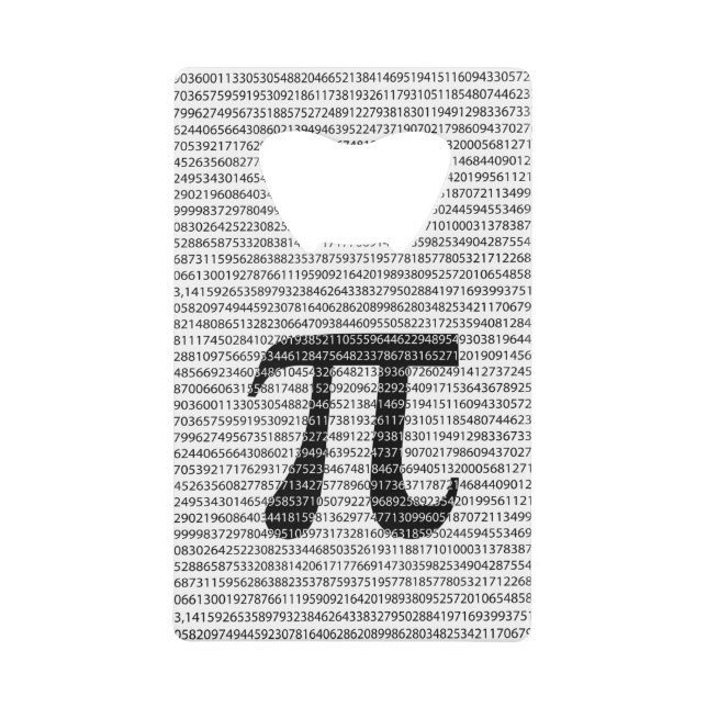 Numéro noir d'origine pi jour symbole mathématique (Devant)