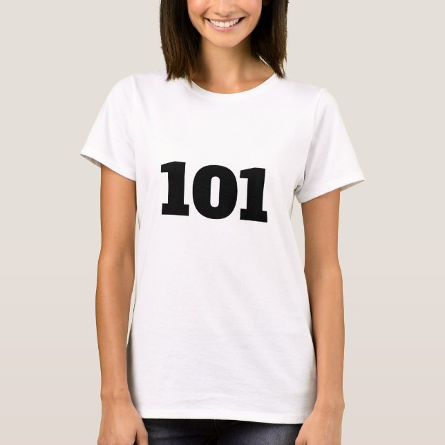 Numéro personnalisé 101 T-shirt (Devant)