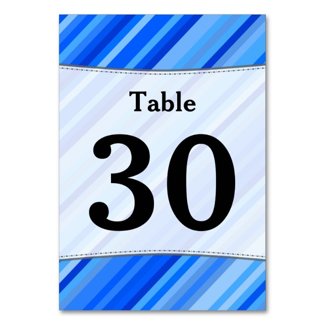 Numéro personnalisé ; bandes de la carte de table  (Par défaut)