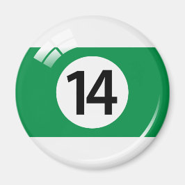 Numéro quatorze billard aimant frigo à billes