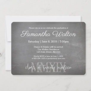 Numéro romain 2019 Graduation Party Invitation  