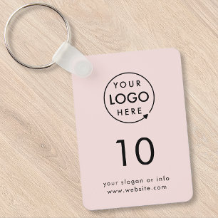 Numéro rose   Porte-clés de logo de propriété comm
