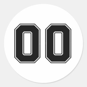 Numéro Zéro 00 Sticker de police sport