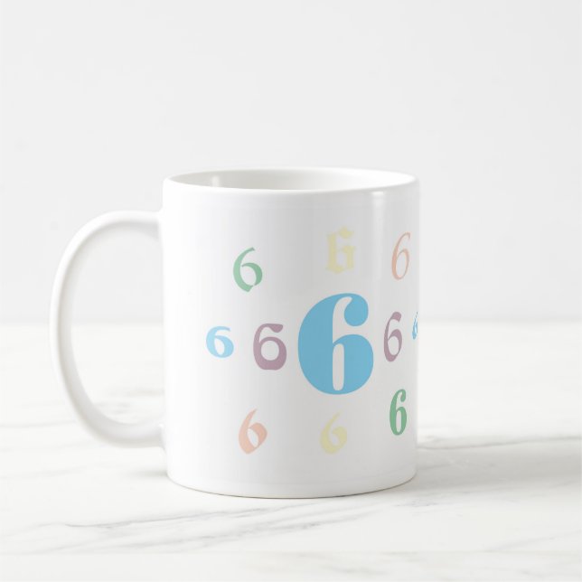 Numérologie 6 Mug (Gauche)