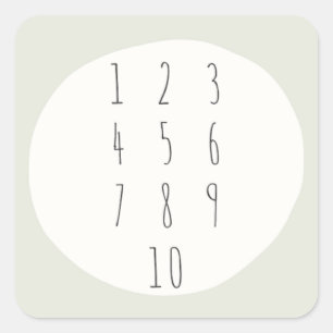 numéros 1 à 10. Stickers & Étiquettes