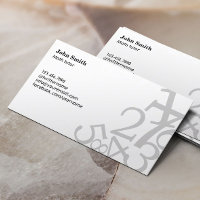 Numéros aléatoires Math Tutor Cartes de visite