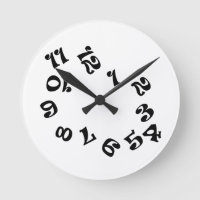 Numéros amusants Horloge murale