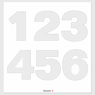 Numéros de poubelles en Sticker gris et blanc