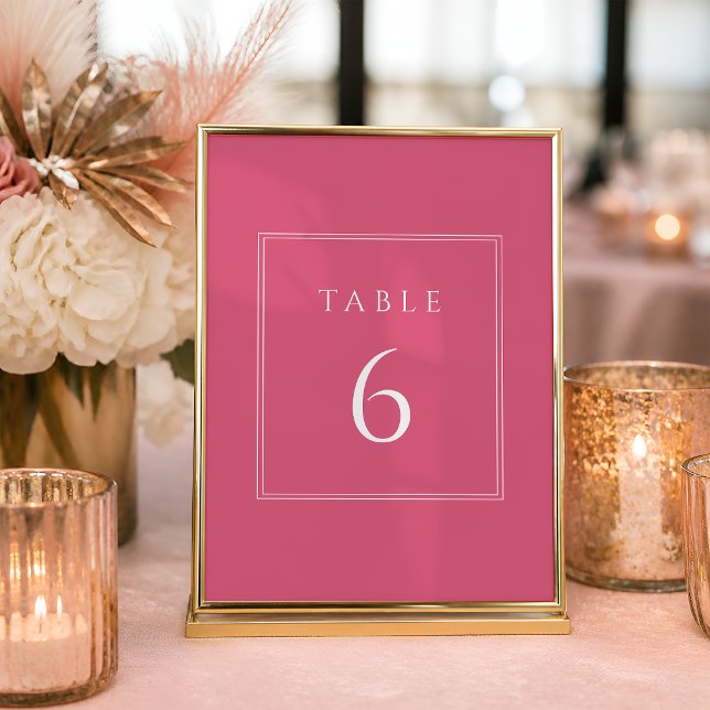 Numéros de table de Bat Mitzvah rose vif (Créateur téléchargé)