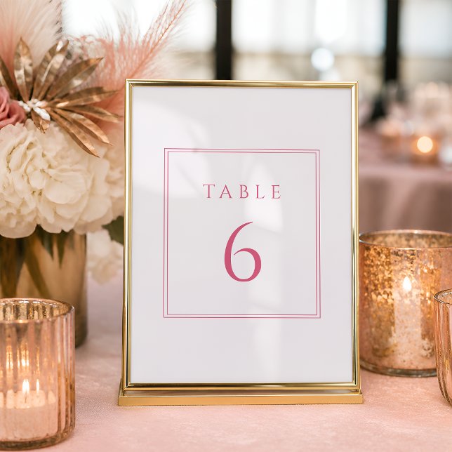 Numéros de table de Bat Mitzvah rose vif et rose c (Créateur téléchargé)