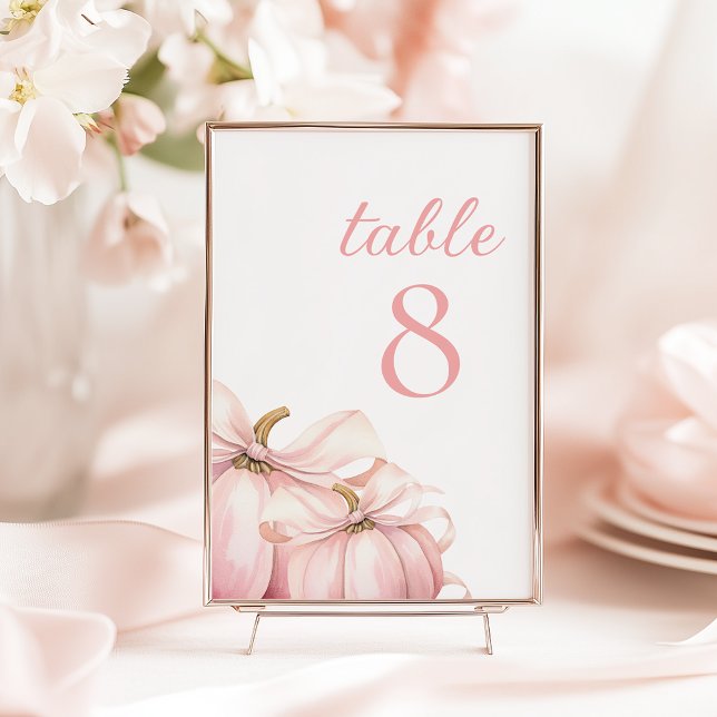 Numéros de table de la cale rose citrouille (Créateur téléchargé)