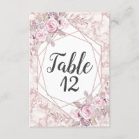 Numéros de table de mariage à cadre géométrique en