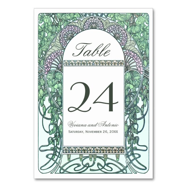 Numéros de table de mariage de jardin enchantés (Par défaut)