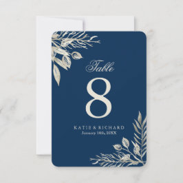 Numéros de table de mariage d'hiver