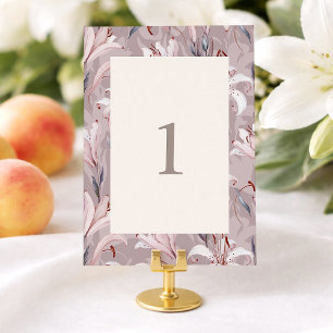 Numéros de table de mariage Elegant Lily 1–30