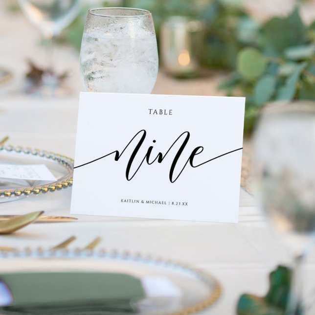 Numéros de table de mariage moderne - Calligraphie (Créateur téléchargé)