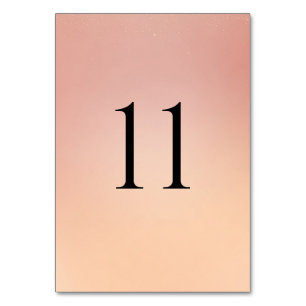 Numéros de table de mariage modernes (1–20)