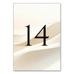 Numéros de table de mariage modernes (1–20)