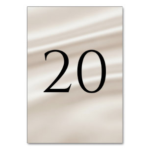 Numéros de table de mariage modernes (1–20)