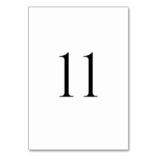 Numéros de table de mariage modernes (1–20)