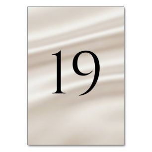 Numéros de table de mariage modernes (1–20)