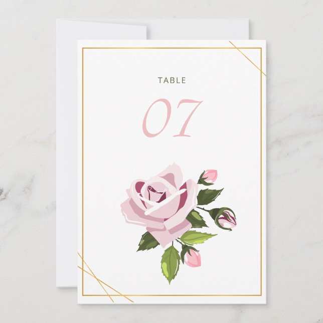 Numéros de table de mariage Table de mariage et si (Devant)