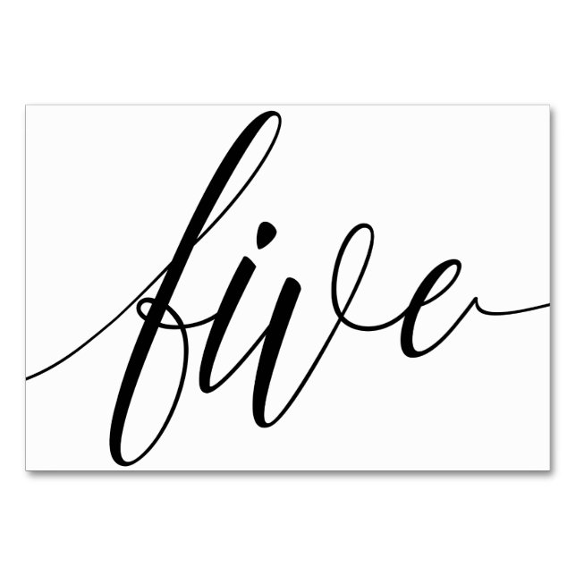 Numéros de table de mariage - Typographie Luxe (No (Devant)