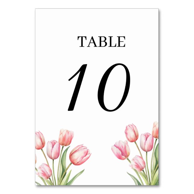 Numéros de table des Mariages de tulipes (Par défaut)